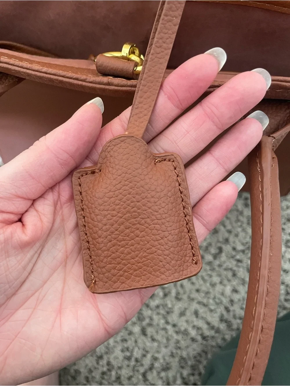 JOY & IMAN Essentials Brown Leather Tote w/ Original Watch and Flashlight